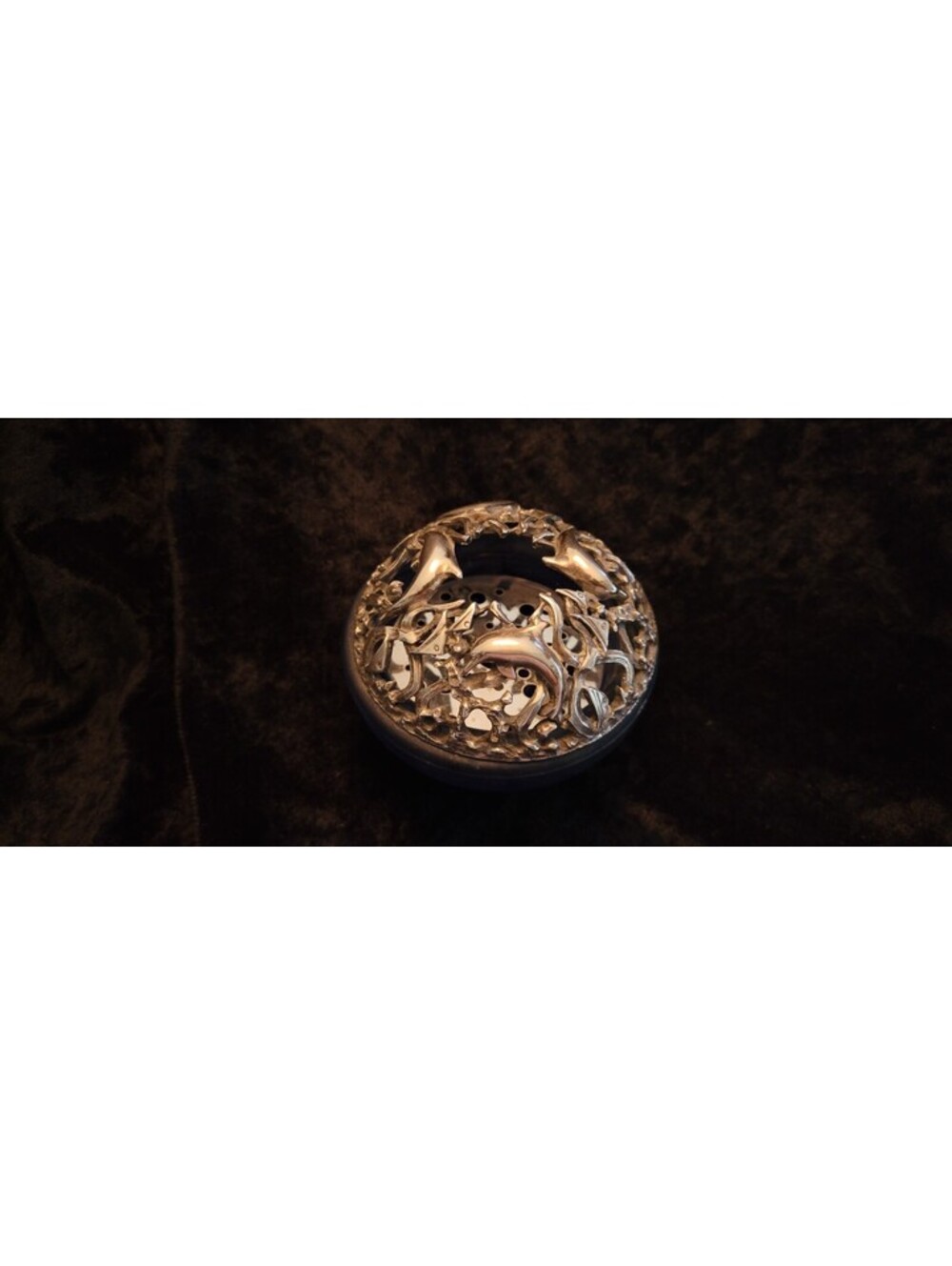Vintage Christofle Meteor Collection candle holder